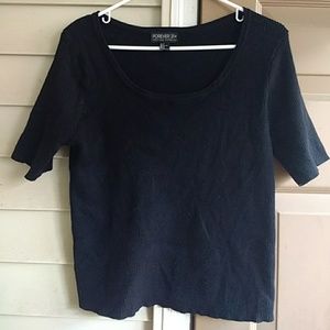 Scoop Neck Black Top